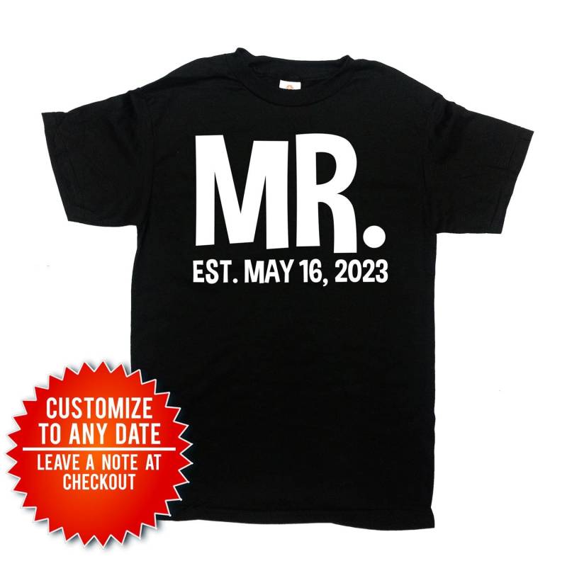 Jubiläumsgeschenk Für Ehemann Hochzeitsgeschenk Ehemann-T-Shirt T-Shirt Flitterwochen Hemden Bräutigam, Zukunft Herr Hergestelltes Herren-T-stück von CherryTees