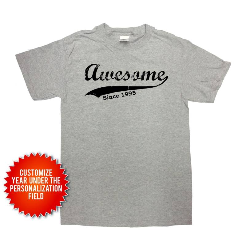 Lustiges Geburtstags-T-Shirt 30. Geburtstagsgeschenk 30 Jahre Alt Angepasstes Hemd B Day Shirt Bday Super Seit 1995 Benutzerdefiniertes Jahr Herren von CherryTees