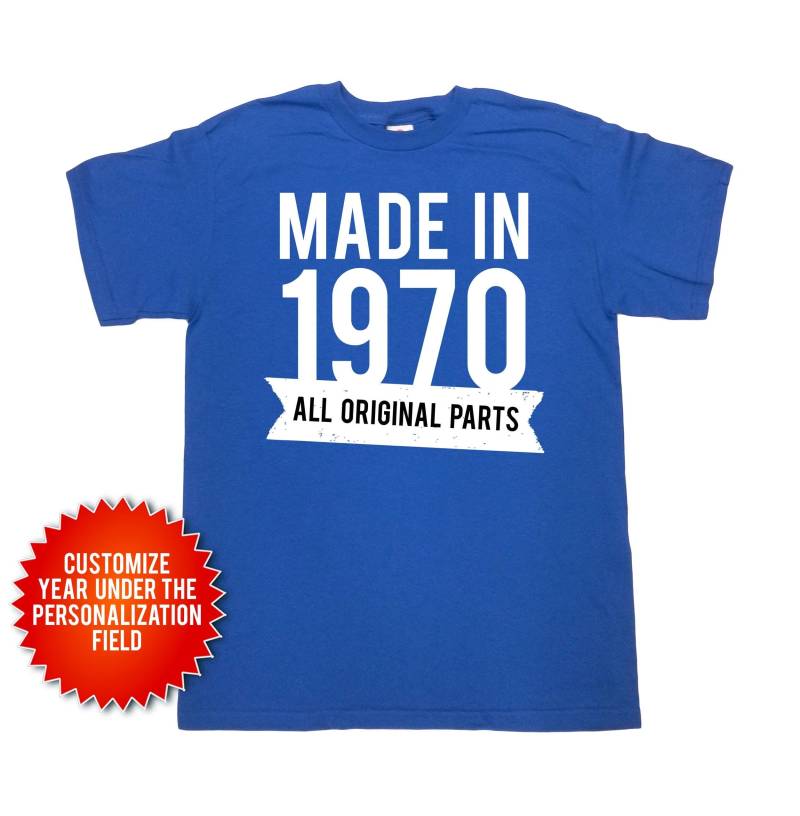 Lustiges Geburtstags-T-Shirt 55. Geburtstags-Geschenk-Ideen Bday 55 Jahre Altes Benutzerdefiniertes T-Shirt B-Day Vorhanden Hergestellt 1970 | Jedes von CherryTees