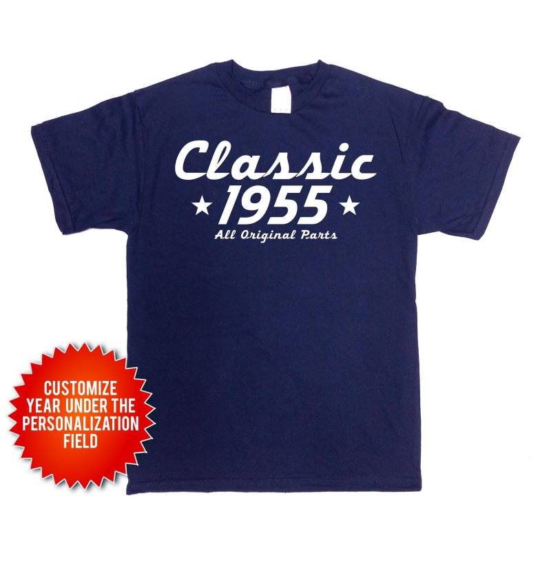 Lustiges Geburtstags-T-Shirt 70. Geburtstags-Shirt Geburtstagsgeschenk 70 Jahre Altes Benutzerdefiniertes T-Shirt Bday B Day Classic 1955 | Jedes von CherryTees