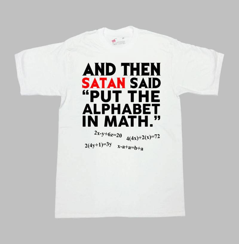 Lustiges Mathe-Shirt Mathematik-studenten-T-Shirt Universitäts-T-Shirt College-Geschenke Für Nerds Math-Geek Setzen Alphabet in von CherryTees