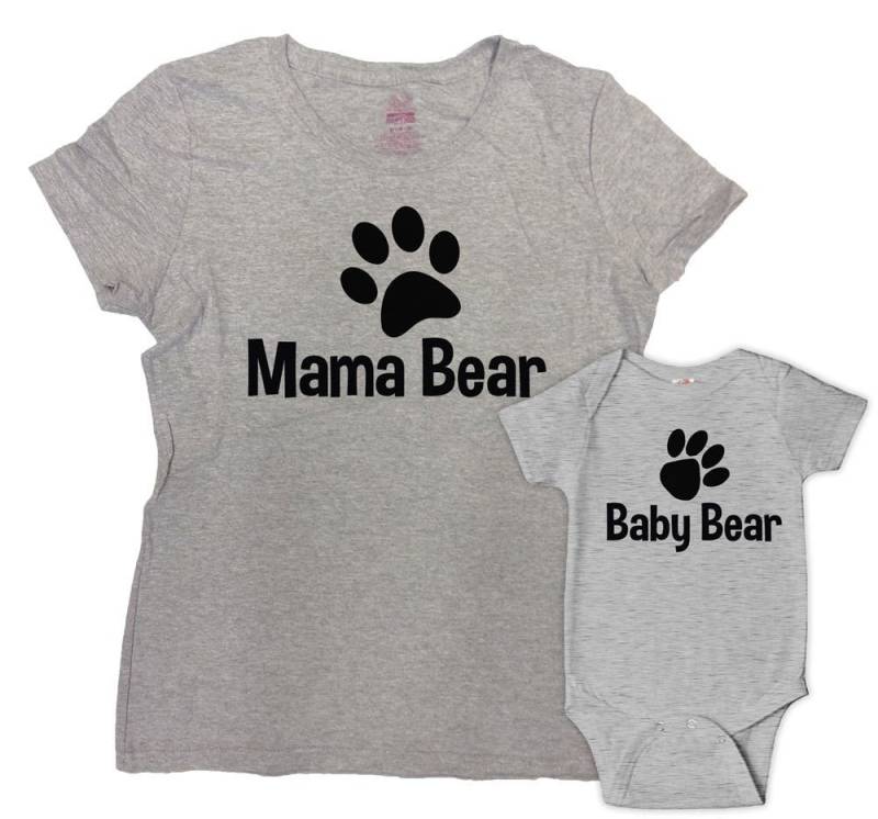 Mama Und Ich Outfits Passende Mutter Tochter Shirts Sohn Geschenk Baby T Shirt Muttertag Bär - Sa61-617 von CherryTees