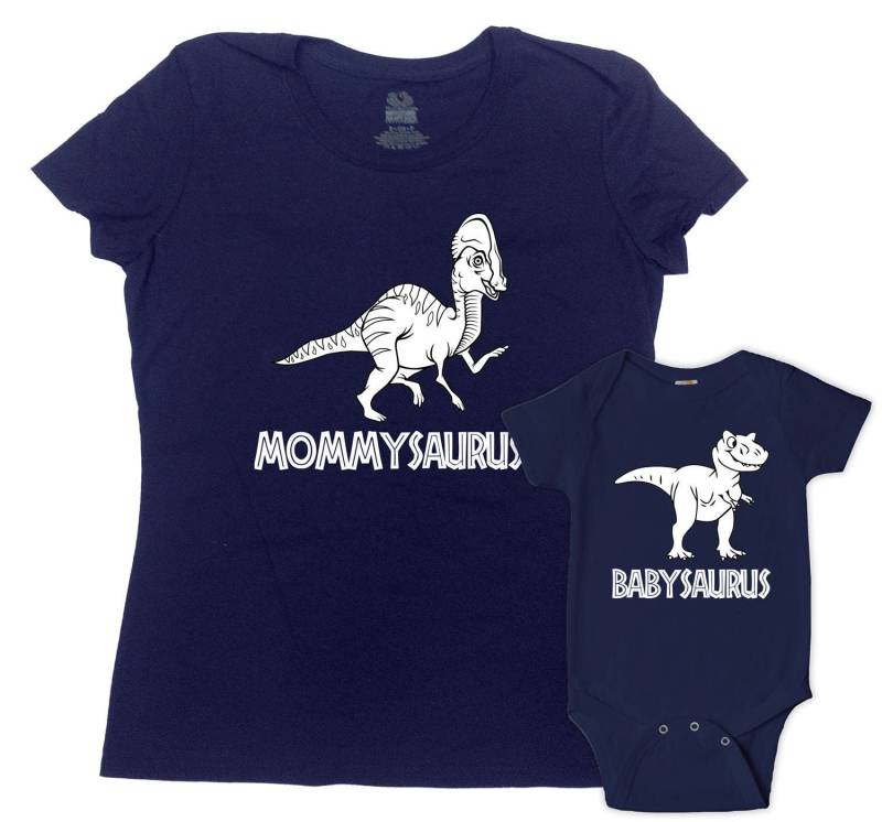Mami Und Ich Shirts Mama Baby T Mutter Sohn Passende Familien Tshirts Tochter Set Mommysaurus Babysaurus - Sa266-636 von CherryTees