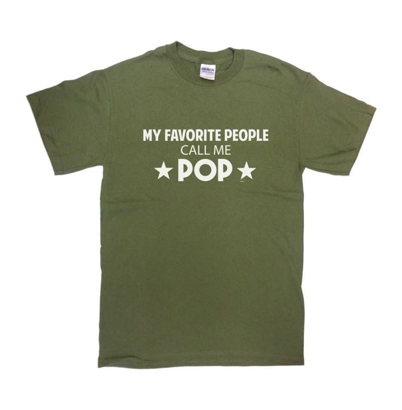 Papa Shirt T-Shirt Opa Tshirt Großvater Vatertagsgeschenk Meine Lieblingsmenschen Nennen Mich Pop-Shirt Anpassen Familienmitglied - Sa375 von CherryTees