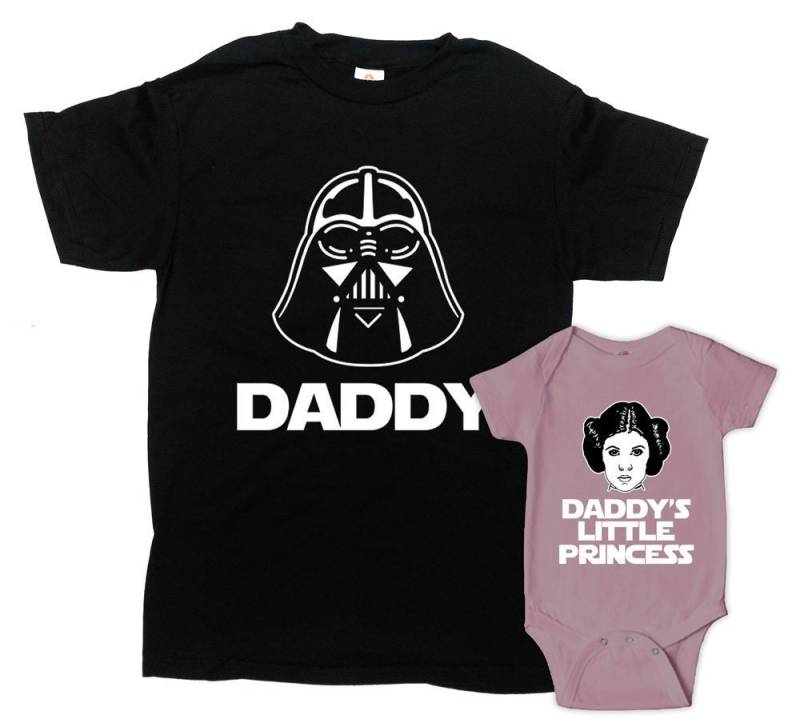 Papa Tochter Shirt Vater Outfits Geschenk Für Vatertag T Familienfoto Und Ich Kleidung -Sa1270-71 von CherryTees