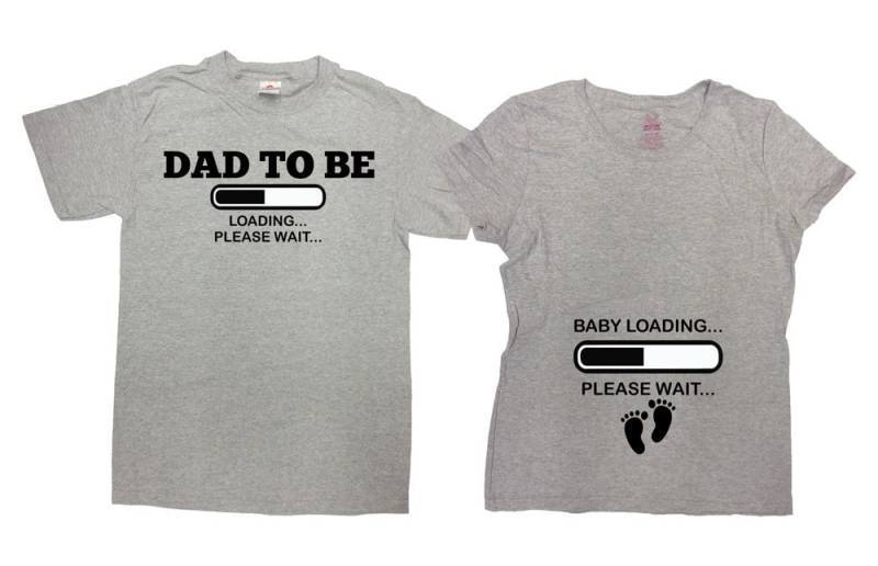 Passende Shirts Schwangerschaft Paar T-Shirts Baby Ankündigung Erwartet Eltern Neues Geschenke Papa Mutter Zu Sein Sa171-172 von CherryTees