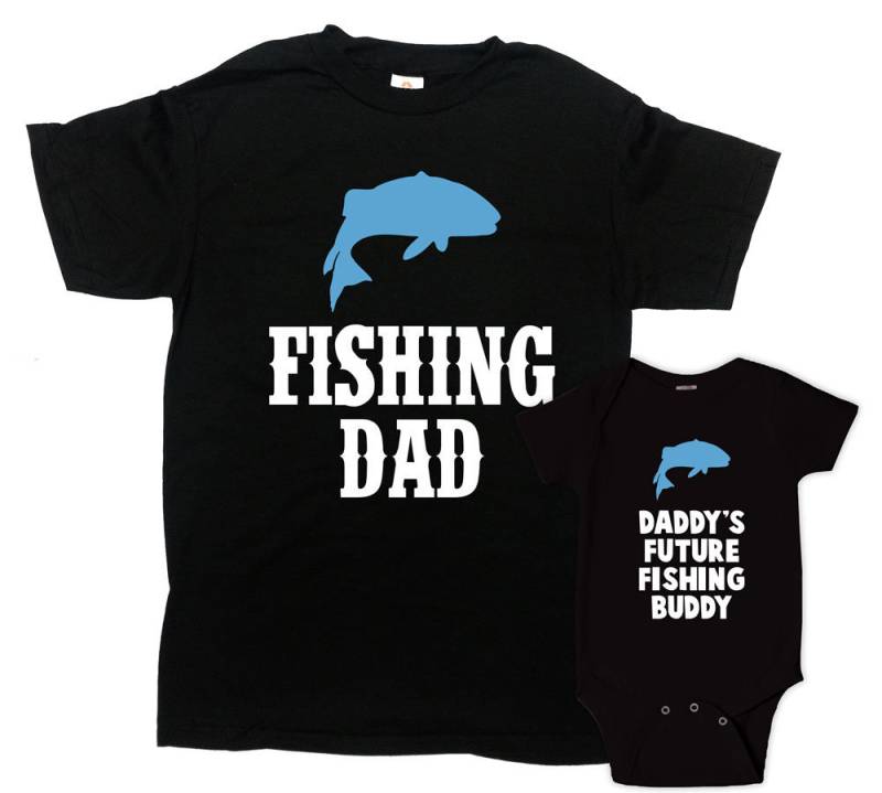 Passende Vater Sohn Shirts Daddy Und Ich Outfits Papa Geschenke Familien T Angeln Für Vatertagsgeschenk - Sa1088-1089 von CherryTees