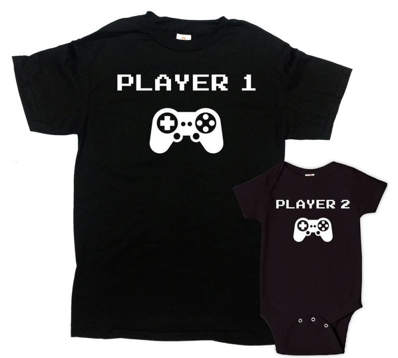 Vater Sohn Shirts Papa Und Geschenk Neue Geschenke Für Gamer Matching Set Spieler 1 2 -Sa643-644 von CherryTees