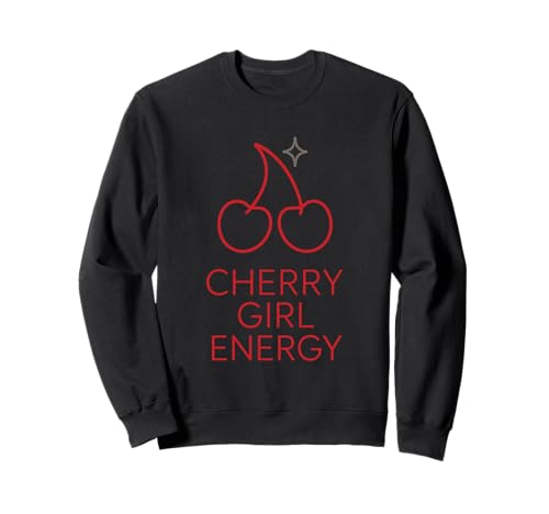 Cherry Girl Y2K Ästhetischer Kussdruck, süß Aber scharf, Rot Sweatshirt von Cherrycore Minimalist Fruit Hyperfeminine Bold