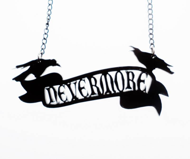 Edgar Allan Poe Inspirierte Nevermore Halskette Edgar Allan Poe Inspirierte Nevermore Halskette von CherrylocoJewellery