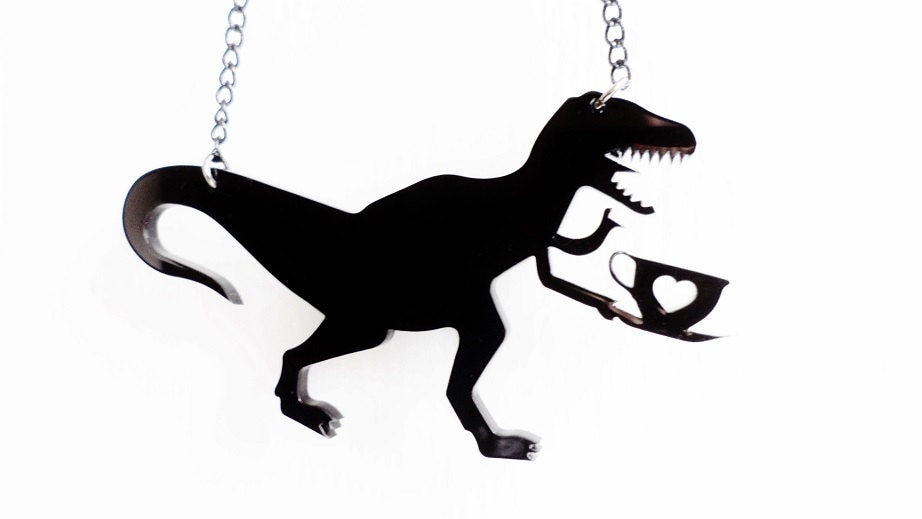 Halskette Mit Tea-Rex Anhänger von CherrylocoJewellery