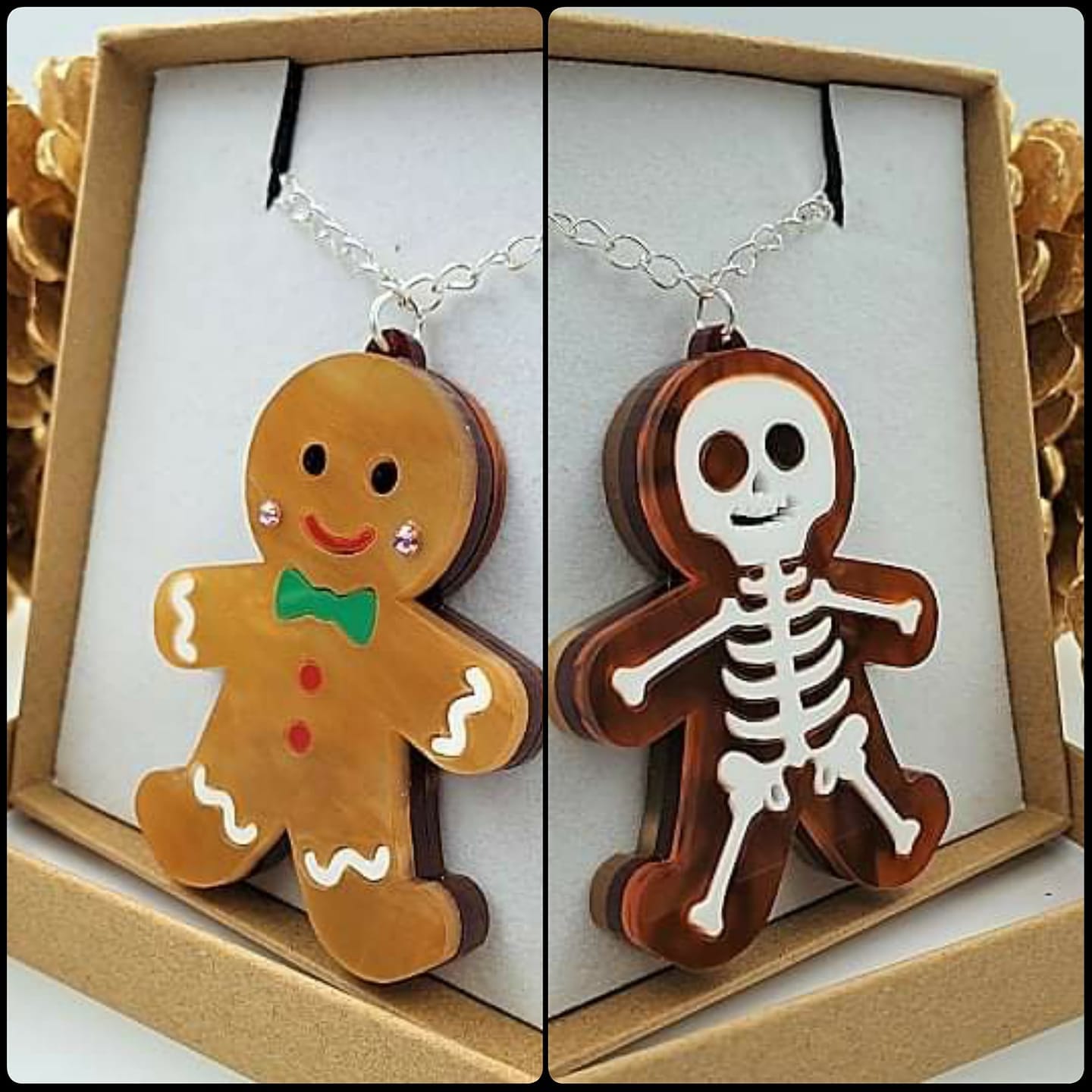 Lebkuchenmann Wendeanhänger von CherrylocoJewellery