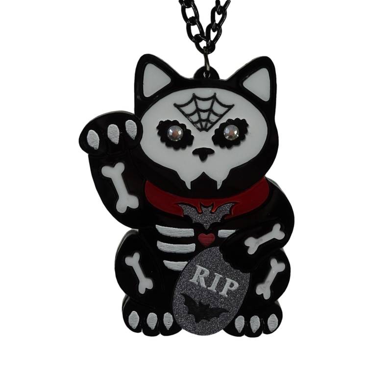 Maneki Sterblichkeit Halskette Maneki Sterblichkeit Halskette von CherrylocoJewellery