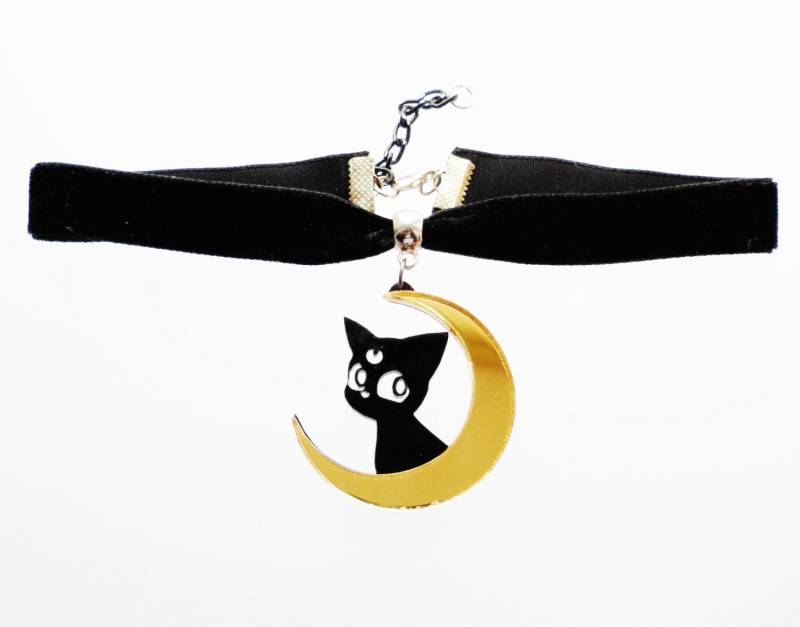 Mond Kätzchen Halsband Mond Kätzchen Halsband von CherrylocoJewellery