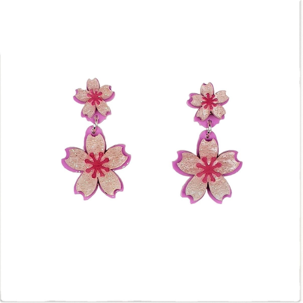 Sakura Blüten Ohrringe von CherrylocoJewellery
