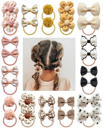 Boutique Haargummis für Babys, Mädchen, mit Blumen, 28 Stück, für Kleinkinder, Mädchen, elastische Pferdeschwanz-Halter, Zöpfe, Gummibänder Cherssy Boutique Haargummis für Babys, Mädchen, mit Blumen, 28 Stück, für Kleinkinder, Mädchen, elastische Pferdeschwanz-Halter, Zöpfe, Gummibänder Cherssy von Cherssy
