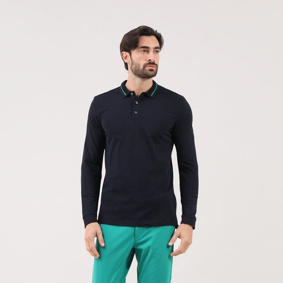 Chervo ABBAZIA Langarm Polo schwarz von Chervo