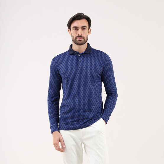 Chervo ARRIVISTA Langarm Polo blau von Chervo