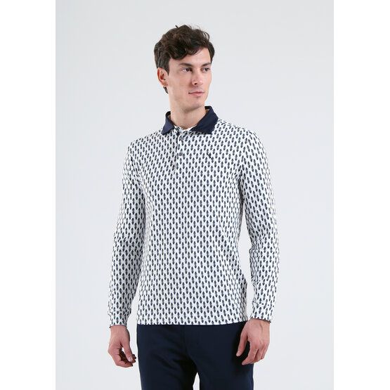 Chervo ARRIVISTA Langarm Polo weiß von Chervo