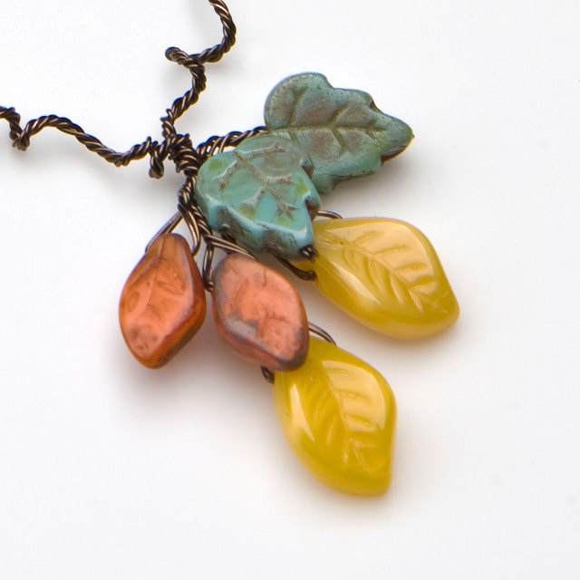 Gelbe Blatt Halskette, Herbst Schmuck, Boho Feen Schmuck Und Ein Geschenk Für Sie von CherylParrottJewelry