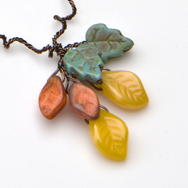 Gelbe Blatt Halskette, Herbst Schmuck, Boho Feen Schmuck Und Ein Geschenk Für Sie von CherylParrottJewelry