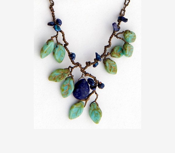 Lapis Lazuli Halskette Für Frauen, Waldfee Hochzeitsschmuck Bräute, Natur Liebhaber Geschenk, Selbstbewusstsein Selbstvertrauen Energie von CherylParrottJewelry