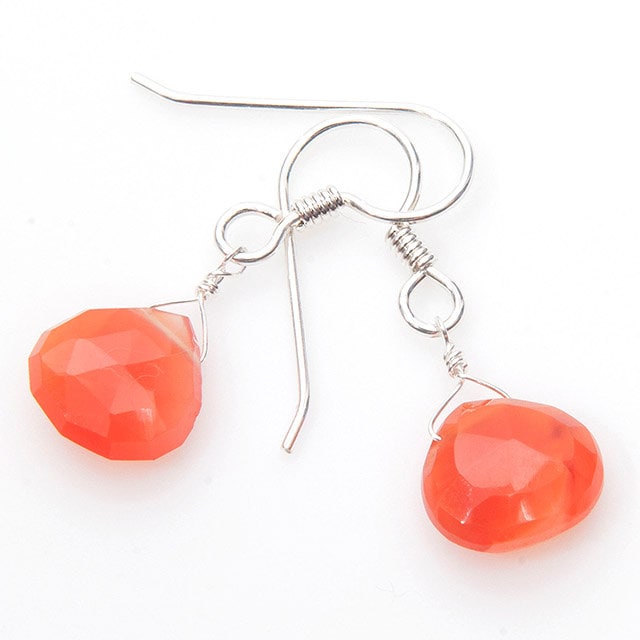 Orange Ohrringe, Karneol Hochzeitsschmuck, Braut Ohrringe von CherylParrottJewelry