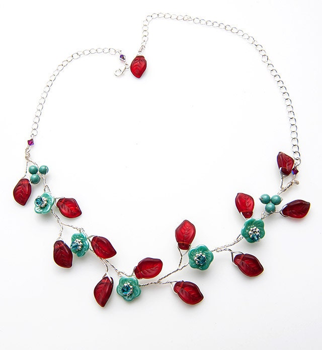 Wald Feen Schmuck, Verzauberte Halskette, Blumen Rebe Zarte Natur Liebhaber Geschenk Für Sie, Schmuck von CherylParrottJewelry