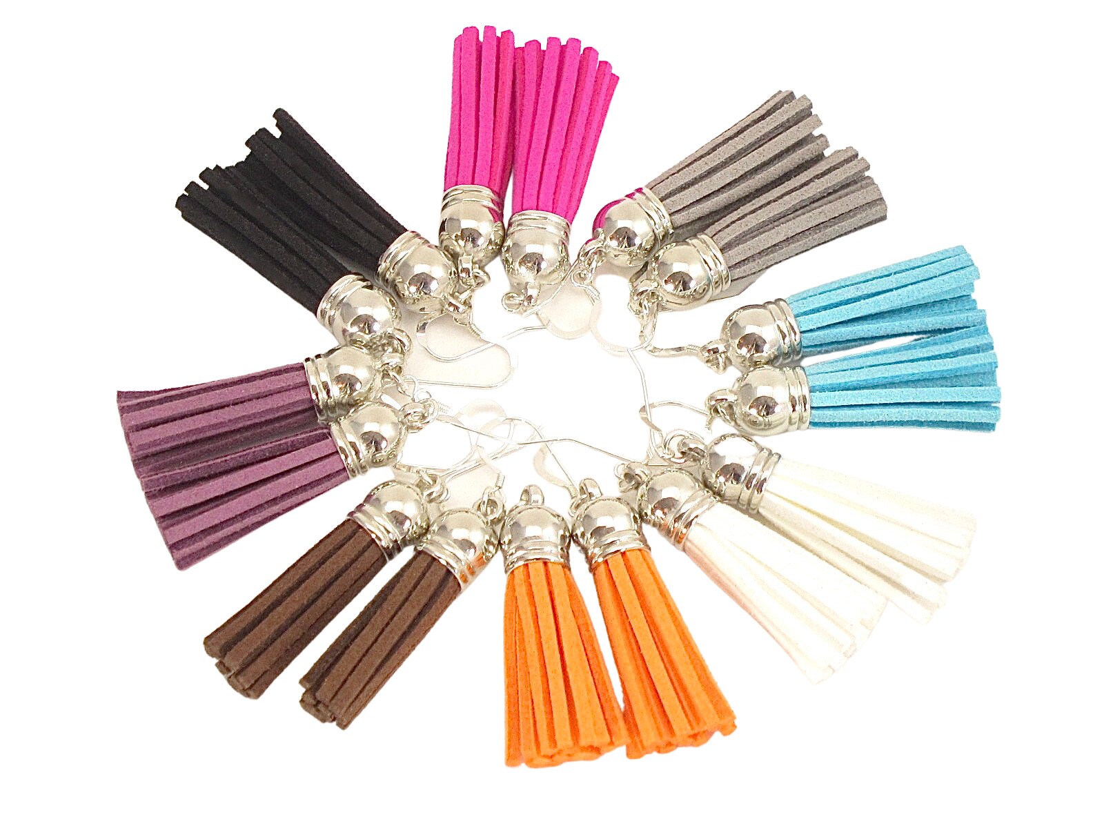 Filz Quaste Ohrringe Sterling Silber Drähte, Boho Schmuck von CherylPetersonDesign