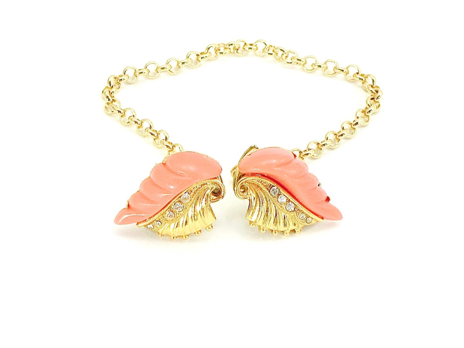 Vintage Strickkorallen Clips 50Er Jahre Pullover Accessoire von CherylPetersonDesign