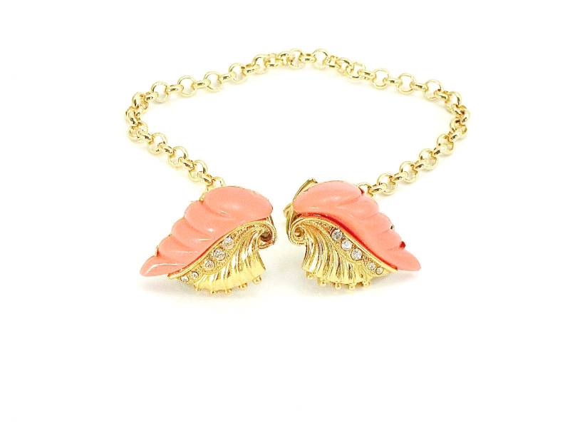 Vintage Strickkorallen Clips 50Er Jahre Pullover Accessoire von CherylPetersonDesign