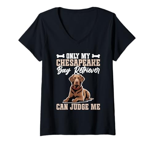 Damen Besitzer eines Entenjagdhundes, nur Mein Chesapeake Bay Retriever T-Shirt mit V-Ausschnitt Damen Besitzer eines Entenjagdhundes, nur Mein Chesapeake Bay Retriever T-Shirt mit V-Ausschnitt von Chesapeake Bay Retriever Clothing For Duck Hunters