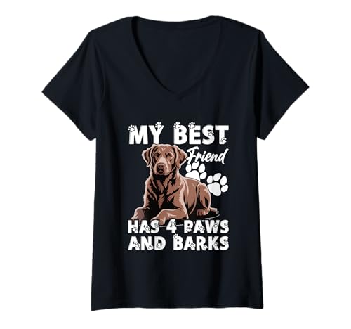 Damen Chesapeake Bay Retriever Besitzer Haustier Liebhaber Freund Entenjäger T-Shirt mit V-Ausschnitt Damen Chesapeake Bay Retriever Besitzer Haustier Liebhaber Freund Entenjäger T-Shirt mit V-Ausschnitt von Chesapeake Bay Retriever Clothing For Duck Hunters