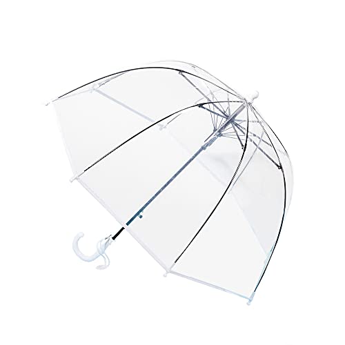 Chesoon Kinder Regenschirm Langlebig Winddicht Kuppel Oberfläche Regenschirm Leichtes Transparentes Vordach für Jungen Mädchen im Alter von 3-8,Weiß von Chesoon