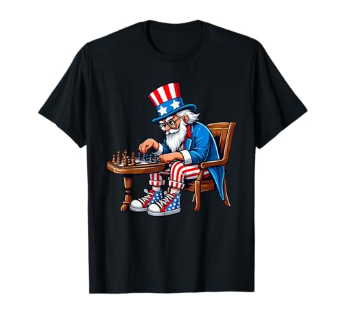 Man Playing Chess 4th Of July Player Team Patriotic T-Shirt von Chess 4th Of July Costume