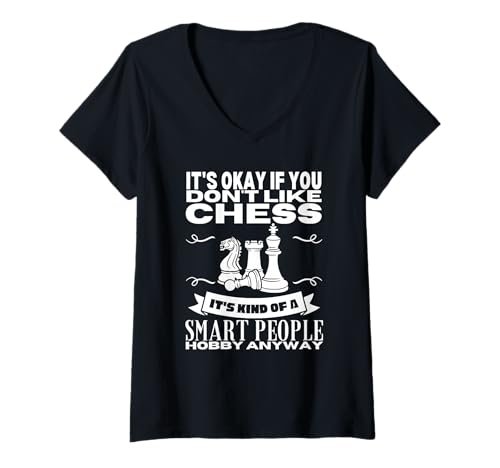 Damen Chess is for Smart People Lustiger Schachspieler T-Shirt mit V-Ausschnitt Damen Chess is for Smart People Lustiger Schachspieler T-Shirt mit V-Ausschnitt von Chess Gifts For Men And Women