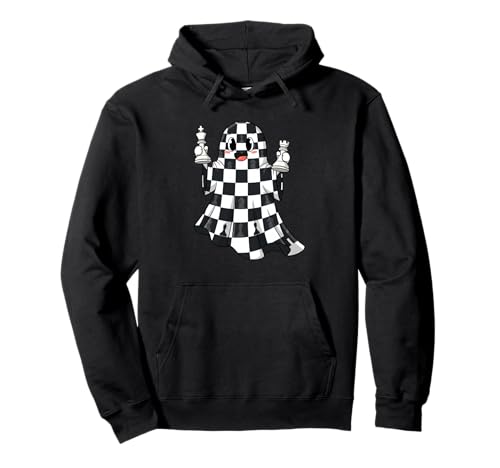 Lustiger Schachgeist Kürbis Boo Halloween Kinder Herren Damen Pullover Hoodie von Chess Lovers Halloween Ghost Pumpkin Outfits