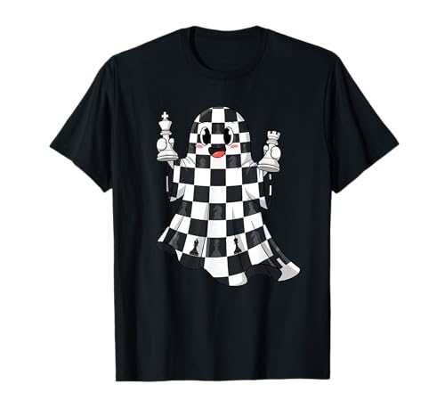 Lustiger Schachgeist Kürbis Boo Halloween Kinder Herren Damen T-Shirt Lustiger Schachgeist Kürbis Boo Halloween Kinder Herren Damen T-Shirt von Chess Lovers Halloween Ghost Pumpkin Outfits