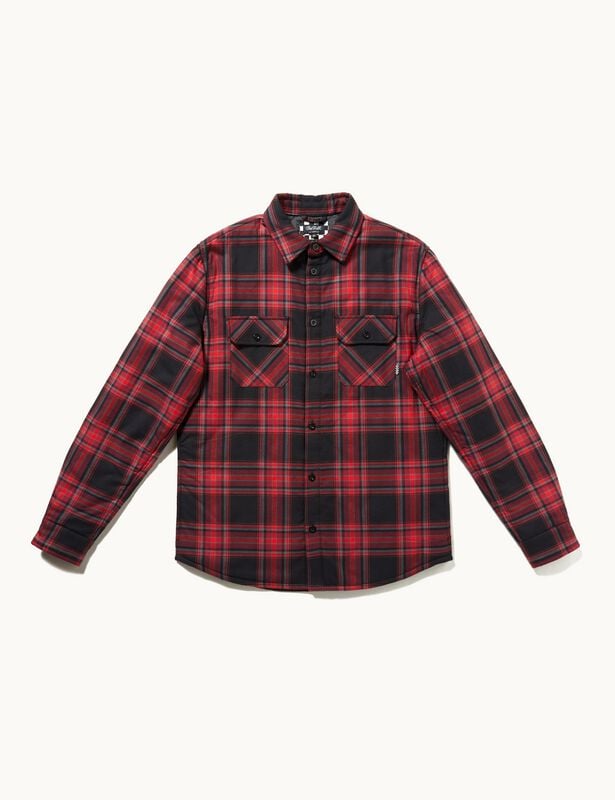Chet Rock Flanellhemd - Flannel Check Over Shirt - S bis XXL - für Männer - Größe M - rot/schwarz von Chet Rock