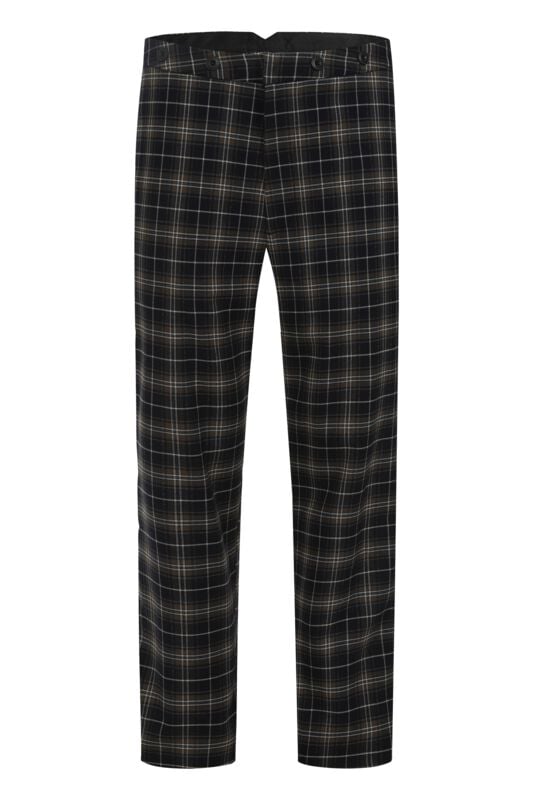 Chet Rock - Rockabilly Chino - Chuck Swing Trouser Green Tartan - W30L32 bis W38L34 - für Männer - Größe W38L32 - schwarz/grün von Chet Rock