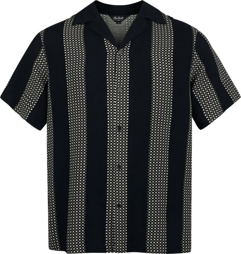 Chet Rock Stanlee Shirt Kurzarmhemd schwarz grau in M von Chet Rock
