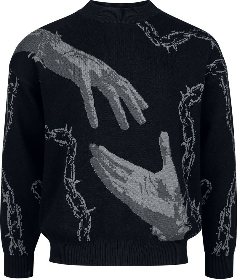 Chet Rock Strickpullover - BREAK FREE HAND JUMPER - L bis XXL - für Männer - Größe L - schwarz von Chet Rock
