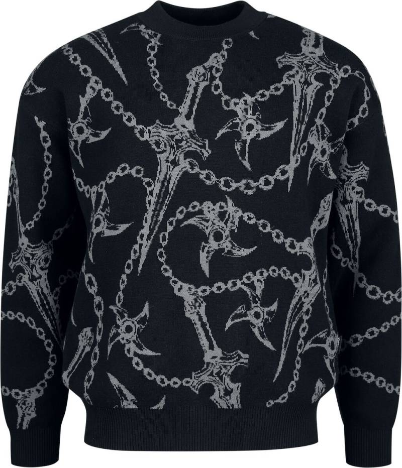 Chet Rock Strickpullover - DAGGER JUMPER - L bis XXL - für Männer - Größe XL - schwarz von Chet Rock