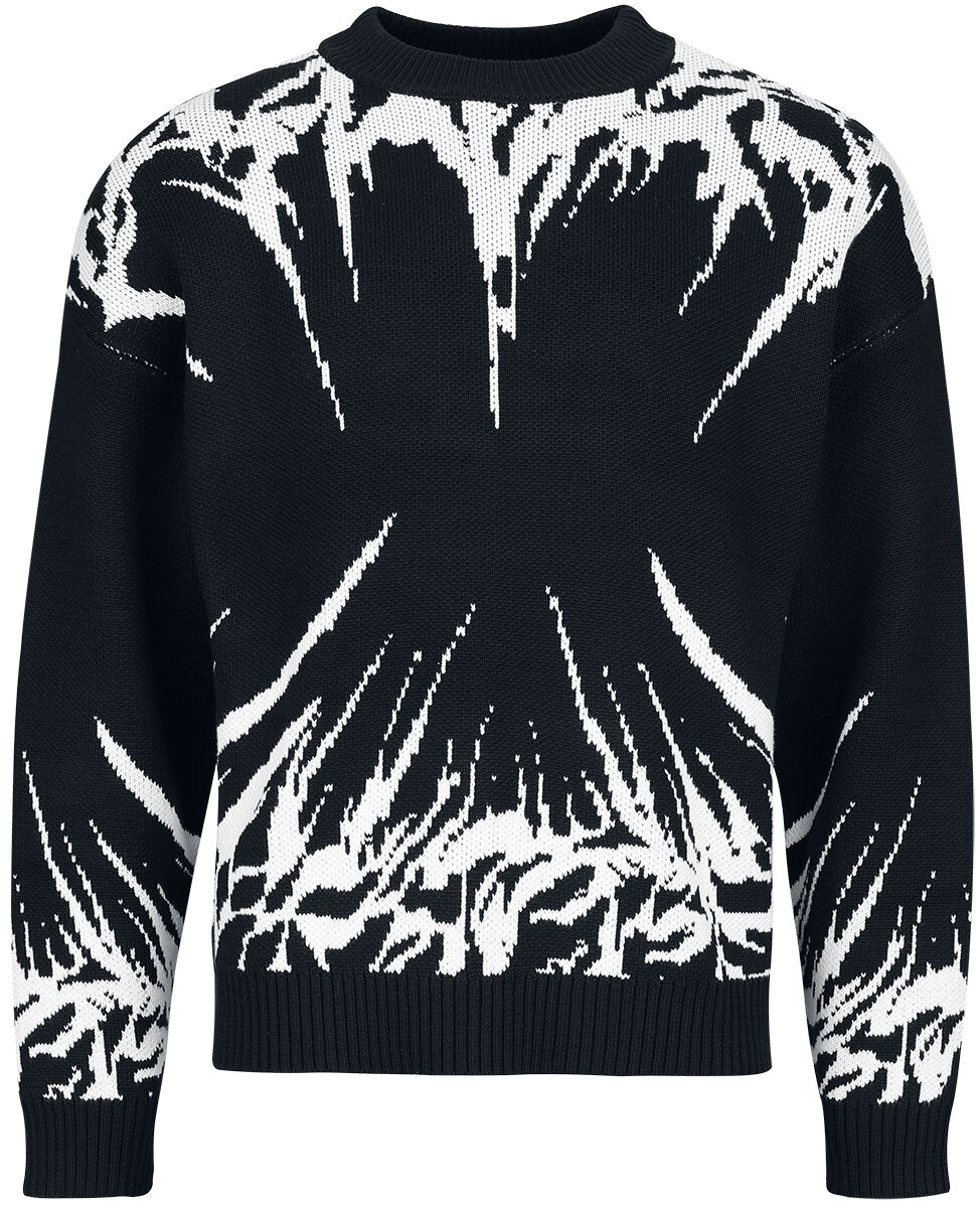 Chet Rock Strickpullover - Restless Energy Jumper - M bis XXL - für Männer - Größe L - schwarz/weiß von Chet Rock