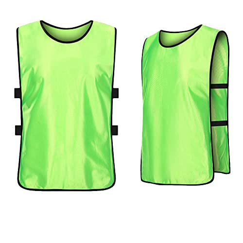 Cheuling 12 Stück Sport Trikot Leibche Fußball Trainingsleibchen für Kinder und Erwachsene, Markierungshemd Trainingsleibchen Team-Spiel Bibs für Herren Damen Senioren Junioren von Cheuling