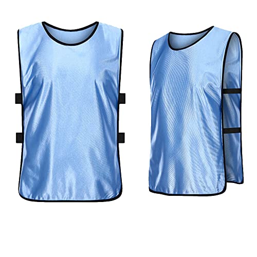 Cheuling 12 Stück Sport Trikot Leibche Fußball Trainingsleibchen für Kinder und Erwachsene, Markierungshemd Trainingsleibchen Team-Spiel Bibs für Herren Damen Senioren Junioren von Cheuling