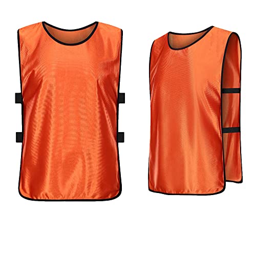 Cheuling 12 Stück Sport Trikot Leibche Fußball Trainingsleibchen für Kinder und Erwachsene, Markierungshemd Trainingsleibchen Team-Spiel Bibs für Herren Damen Senioren Junioren von Cheuling