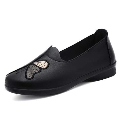 Cheuling Damen Casual Loafers Komfort Mokassin Kunstleder Flache Casual rutschfest Flache Fahren Halbschuhe Damenschuhe Frühling/Sommer von Cheuling