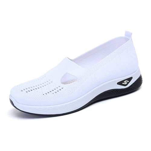 Cheuling Damen Sneaker Atmungsaktive Vermascht Turnschuhe Lässige Komfort Laufschuhe Flache Anti Rutsch Sneakers Bequem Sportschuhe Outdoor Walkingschuhe von Cheuling