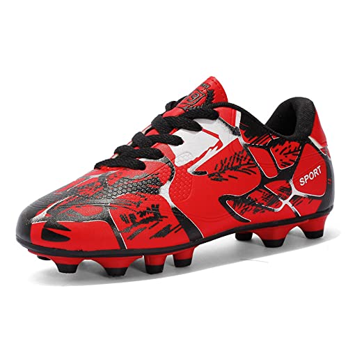 Cheuling Fußballschuhe Kinder Low Top Fußballschuhe Jungen Professionelle Fußballschuh Trainingsschuhe Spike Cleats Kinderschuhe Athletics Sportschuhe Jugendliche Sport Stiefel für Outdoor von Cheuling